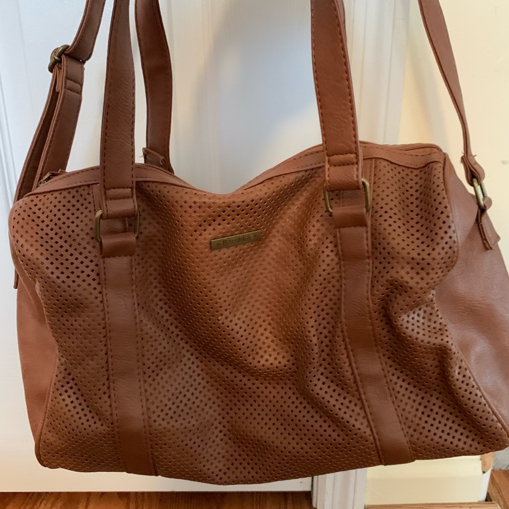 Chic Boho Faux Leather Duffle Bag